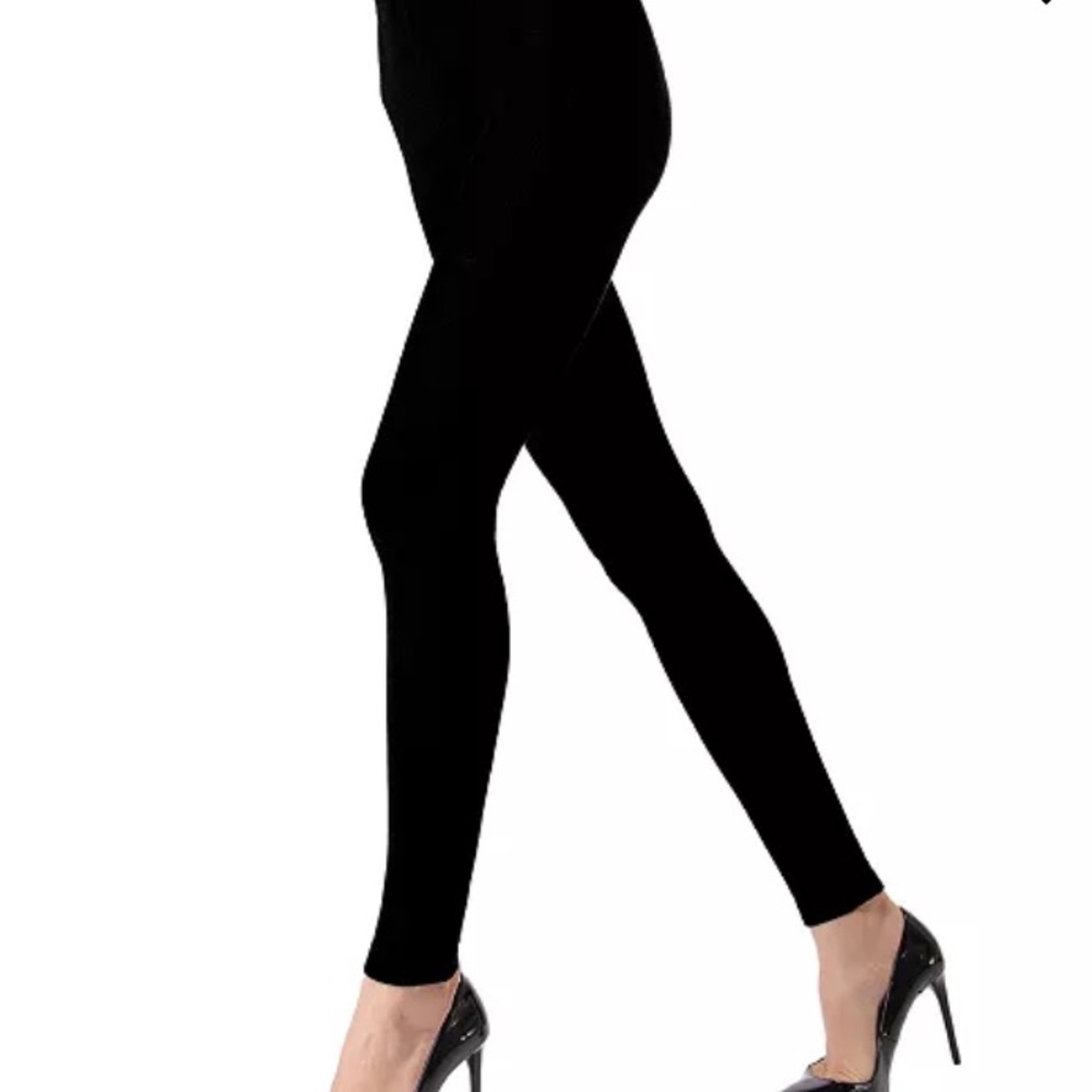 New MAX EDITION Cotton blend black footless hosiery Tights